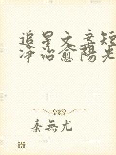 追星文案短句干净治愈阳光