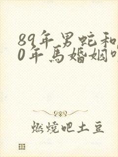 89年男蛇和90年马婚姻咋样
