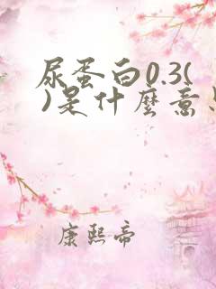 尿蛋白0.3( )是什么意思