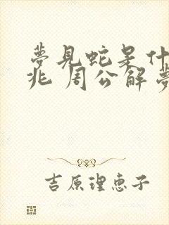 梦见蛇是什么预兆 周公解梦 女性