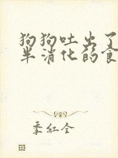 狗狗吐出了大量半消化的食物