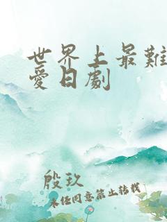 世界上最难的恋爱日剧