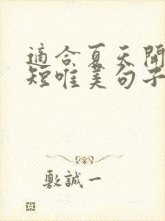 适合夏天开心简短唯美句子