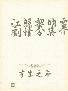 江照黎明电视剧剧情分集介绍