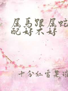 属马跟属蛇的婚配好不好