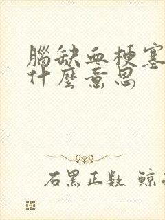 脑缺血梗塞灶是什么意思