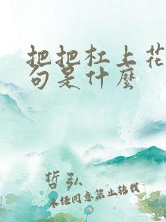 把把杠上花下一句是什么