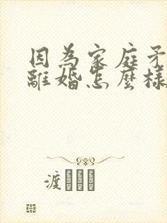 因为家庭矛盾要离婚怎么样解决