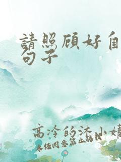 请照顾好自己的句子