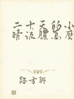 二十天的小猫眼睛流脓怎么治