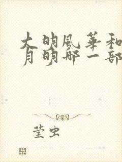 大明风华和山河月明哪一部更好看