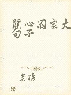 关心国家大事的句子