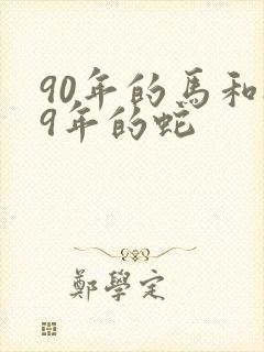 90年的马和89年的蛇