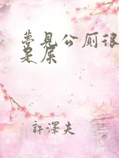 梦见公厕很脏全是屎