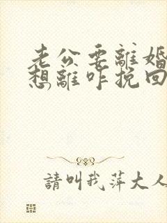 老公要离婚我不想离咋挽回