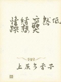 情绪突然低落烦躁想哭