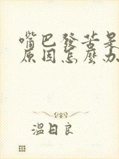 嘴巴发苦是什么原因怎么办