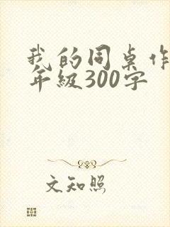 我的同桌作文三年级300字