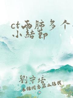 ct两肺多个微小结节