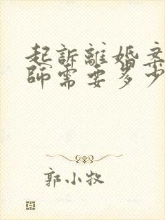 起诉离婚案请律师需要多少费用