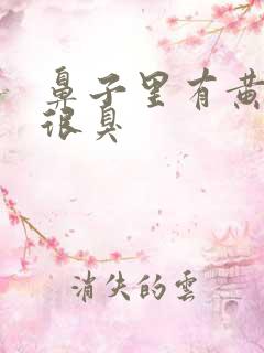 鼻子里有黄鼻涕很臭