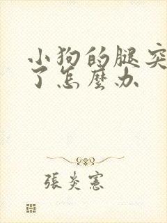 小狗的腿突然瘸了怎么办