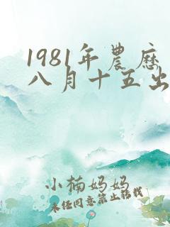 1981年农历八月十五出生的命运