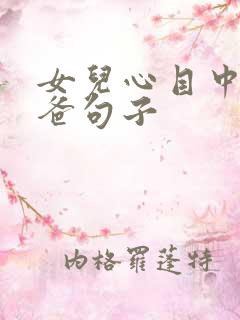 女儿心目中的爸爸句子