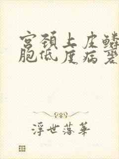 宫颈上皮鳞状细胞低度病变