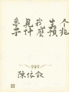 梦见我生个男孩子什么预兆