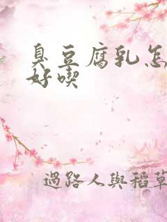 臭豆腐乳怎么弄好吃