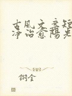 古风文案短句干净治愈阳光