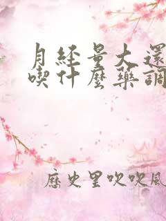 月经量大还提前吃什么药调理