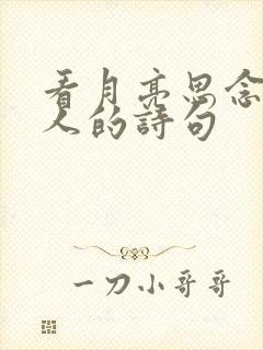 看月亮思念一个人的诗句