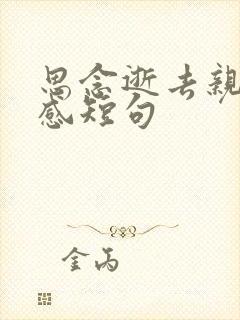 思念逝去亲人伤感短句