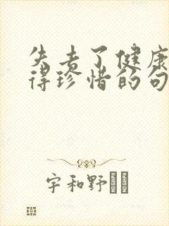 失去了健康才懂得珍惜的句子