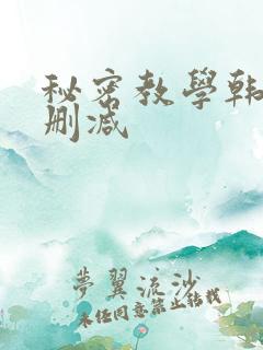 秘密教学韩漫无删减