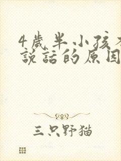 4岁半小孩不会说话的原因