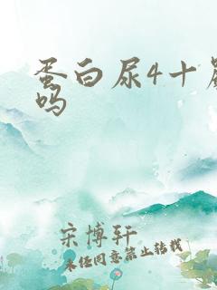 蛋白尿4十严重吗