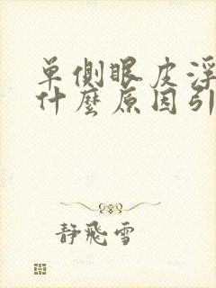 单侧眼皮浮肿是什么原因引起的