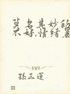 莫名其妙的心情不好,情绪暴躁