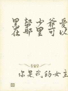 黑帮少爷爱上我在哪里可以看