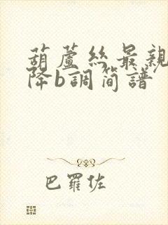 葫芦丝最亲的人降b调简谱