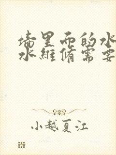 墙里面的水管漏水维修需要多少钱