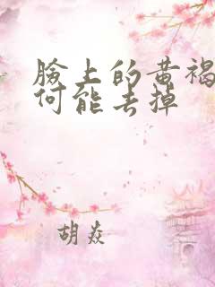 脸上的黄褐斑如何能去掉