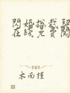 闪婚总裁契约妻在线免费阅读