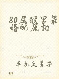 80属猴男最佳婚配属相