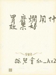 胃靡烂用什么药效果好