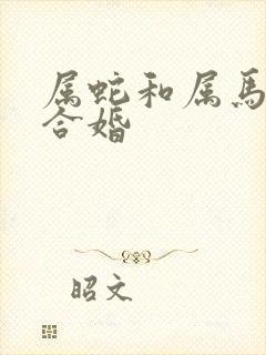 属蛇和属马合不合婚