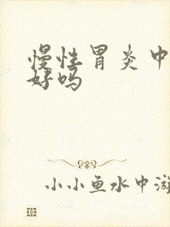 慢性胃炎中医能好吗